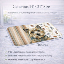 Load image into Gallery viewer, Cairn Terrier Coffee Bar Dish Drying Mat