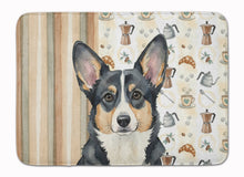 Load image into Gallery viewer, Black and White Cardigan Welsh Corgi Coffee Bar Memory Foam Kitchen Mat