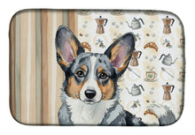 Load image into Gallery viewer, Blue Merle Cardigan Welsh Corgi Coffee Bar Dish Drying Mat