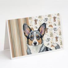 Load image into Gallery viewer, Blue Merle Cardigan Welsh Corgi Coffee Bar Greeting Cards Pack of 8