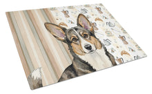 Load image into Gallery viewer, Brindle Cardigan Welsh Corgi Coffee Bar Glass Cutting Board