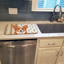 Load image into Gallery viewer, Red Cardigan Welsh Corgi Coffee Bar Dish Drying Mat