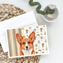 Load image into Gallery viewer, Red Cardigan Welsh Corgi Coffee Bar Greeting Cards Pack of 8