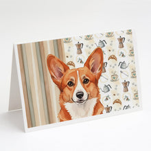 Load image into Gallery viewer, Red Cardigan Welsh Corgi Coffee Bar Greeting Cards Pack of 8