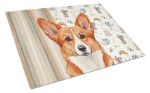 Load image into Gallery viewer, Red Cardigan Welsh Corgi Coffee Bar Glass Cutting Board