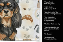 Load image into Gallery viewer, Black and Tan Cavalier Spaniel Coffee Bar Kitchen Towel