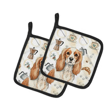 Load image into Gallery viewer, Blenheim Cavalier Spaniel Coffee Bar Pair of Pot Holders