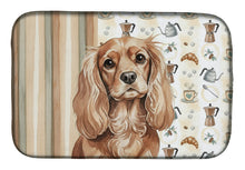Load image into Gallery viewer, Ruby Cavalier Spaniel Coffee Bar Dish Drying Mat