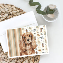 Load image into Gallery viewer, Ruby Cavalier Spaniel Coffee Bar Greeting Cards Pack of 8