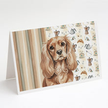 Load image into Gallery viewer, Ruby Cavalier Spaniel Coffee Bar Greeting Cards Pack of 8