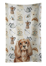 Load image into Gallery viewer, Ruby Cavalier Spaniel Coffee Bar Kitchen Towel