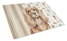 Load image into Gallery viewer, Ruby Cavalier Spaniel Coffee Bar Glass Cutting Board