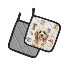 Load image into Gallery viewer, Cavapoo Coffee Bar Pair of Pot Holders