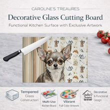 Load image into Gallery viewer, Chihuahua Coffee Bar Glass Cutting Board