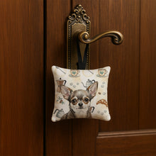 Load image into Gallery viewer, Chihuahua Coffee Bar Hanging Square Fabric Ornament 3.5 × 3.5