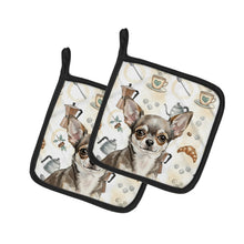 Load image into Gallery viewer, Chihuahua Coffee Bar Pair of Pot Holders