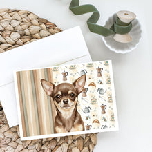 Load image into Gallery viewer, Chocolate Chihuahua Coffee Bar Greeting Cards Pack of 8