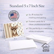 Load image into Gallery viewer, Chocolate Chihuahua Coffee Bar Greeting Cards Pack of 8