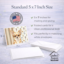 Load image into Gallery viewer, Fawn Chihuahua Coffee Bar Greeting Cards Pack of 8