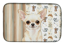 Load image into Gallery viewer, Cream Chihuahua Coffee Bar Dish Drying Mat