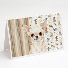 Load image into Gallery viewer, Cream Chihuahua Coffee Bar Greeting Cards Pack of 8