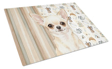 Load image into Gallery viewer, Cream Chihuahua Coffee Bar Glass Cutting Board