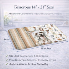 Load image into Gallery viewer, Hairless Mottled Pattern Chinese Crested Coffee Bar Dish Drying Mat