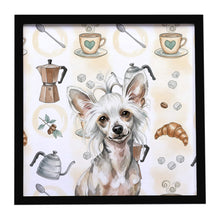 Load image into Gallery viewer, Hairless Mottled Pattern Chinese Crested Coffee Bar Framed Metal Print