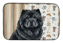 Load image into Gallery viewer, Black Chow Chow Coffee Bar Dish Drying Mat