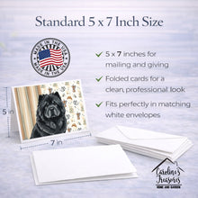 Load image into Gallery viewer, Black Chow Chow Coffee Bar Greeting Cards Pack of 8