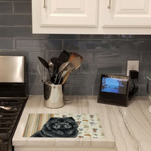 Load image into Gallery viewer, Black Chow Chow Coffee Bar Glass Cutting Board