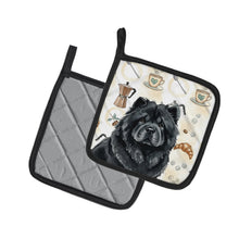 Load image into Gallery viewer, Black Chow Chow Coffee Bar Pair of Pot Holders