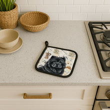 Load image into Gallery viewer, Black Chow Chow Coffee Bar Pair of Pot Holders