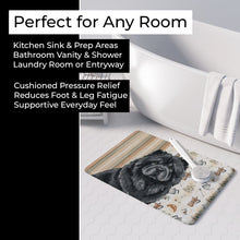 Load image into Gallery viewer, Black Chow Chow Coffee Bar Memory Foam Kitchen Mat