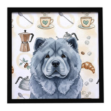 Load image into Gallery viewer, Blue Chow Chow Coffee Bar Framed Metal Print