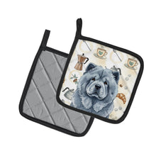 Load image into Gallery viewer, Blue Chow Chow Coffee Bar Pair of Pot Holders