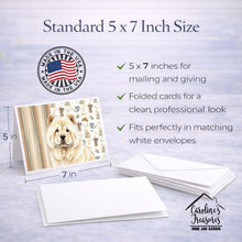 Load image into Gallery viewer, Cream Chow Chow Coffee Bar Greeting Cards Pack of 8