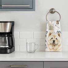 Load image into Gallery viewer, Cream Chow Chow Coffee Bar Kitchen Towel