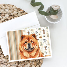 Load image into Gallery viewer, Red Chow Chow Coffee Bar Greeting Cards Pack of 8