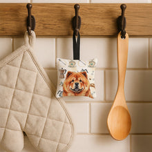 Load image into Gallery viewer, Red Chow Chow Coffee Bar Hanging Square Fabric Ornament 3.5 × 3.5