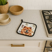 Load image into Gallery viewer, Red Chow Chow Coffee Bar Pair of Pot Holders