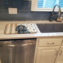 Load image into Gallery viewer, Black Cocker Spaniel Coffee Bar Dish Drying Mat