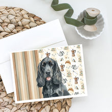 Load image into Gallery viewer, Black Cocker Spaniel Coffee Bar Greeting Cards Pack of 8