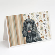 Load image into Gallery viewer, Black Cocker Spaniel Coffee Bar Greeting Cards Pack of 8