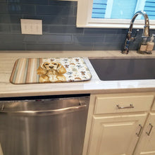 Load image into Gallery viewer, Buff Cocker Spaniel Coffee Bar Dish Drying Mat