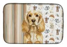 Load image into Gallery viewer, Buff Cocker Spaniel Coffee Bar Dish Drying Mat