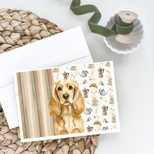 Load image into Gallery viewer, Buff Cocker Spaniel Coffee Bar Greeting Cards Pack of 8