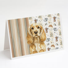 Load image into Gallery viewer, Buff Cocker Spaniel Coffee Bar Greeting Cards Pack of 8