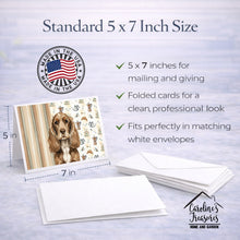 Load image into Gallery viewer, Chocolate Cocker Spaniel Coffee Bar Greeting Cards Pack of 8