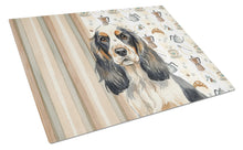 Load image into Gallery viewer, Parti Cocker Spaniel Coffee Bar Glass Cutting Board